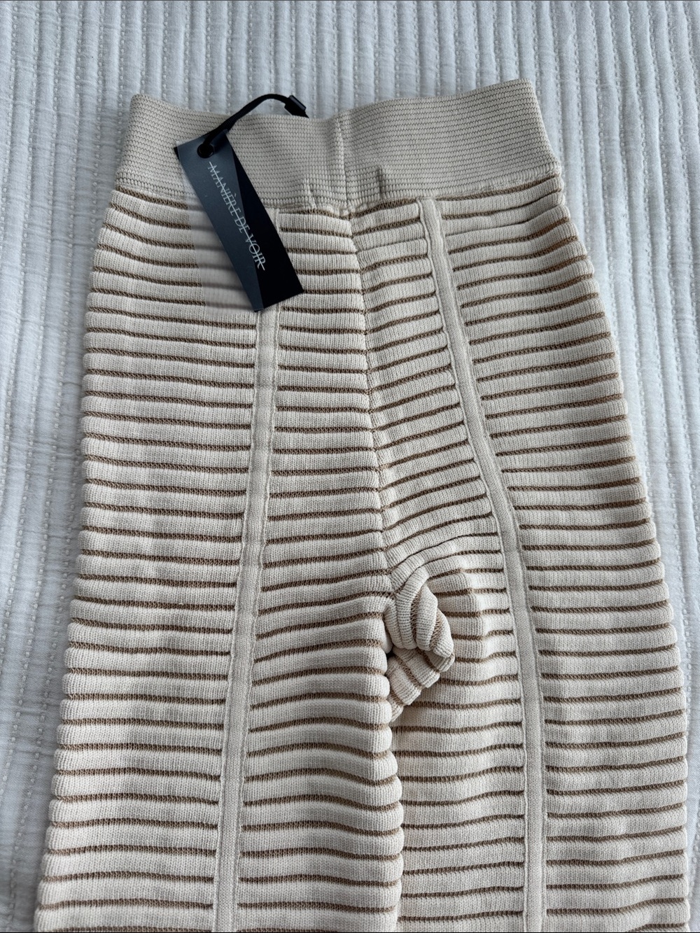 maniere de voir Knitted Contour Trousers - Off White/Beige